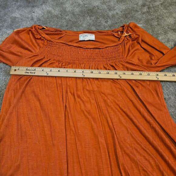 Debbie Morgan Size Medium M Burnt Orange Boho Oversized Stretchy Flowy - Picture 9 of 9